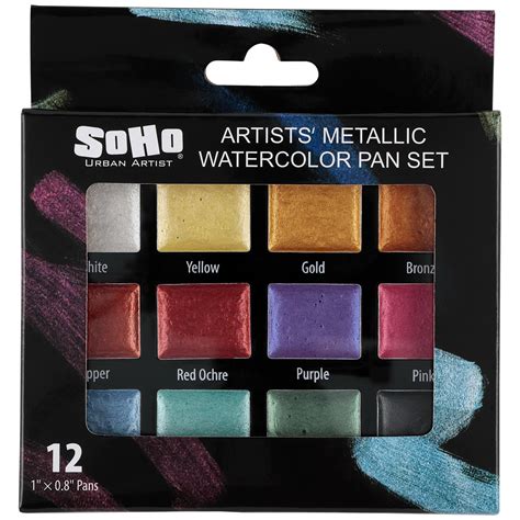 SoHo Artists' Metallic Watercolor Sets 